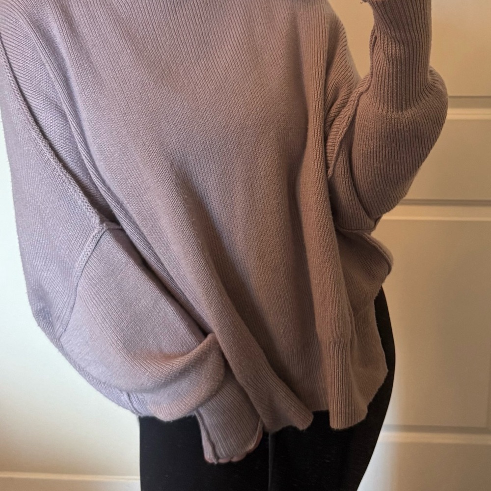 Newbury Kustom Oversized Crew Neck Sweater - Dusty Mauve